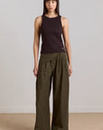 Pantalon Fabia Khaki Damson Madder - Ex - voto