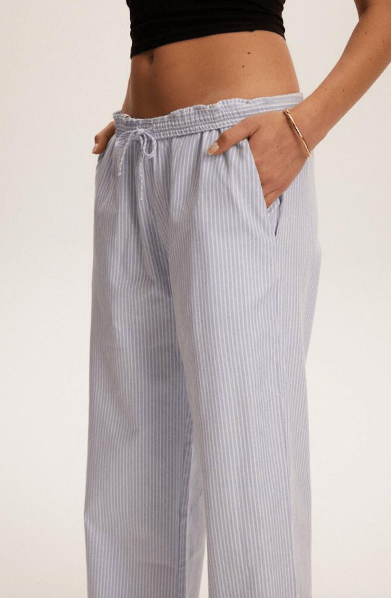 Pantalon Freya Blue Oxford Stripes Kuwalla SOLDE - Vente Finale - Ex - voto