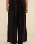 Pantalon Helena Rayures Lin Noir et Blanc NLT SOLDE - Vente Finale - Ex - voto