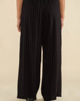 Pantalon Helena Rayures Lin Noir et Blanc NLT SOLDE - Vente Finale - Ex - voto