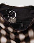 Petit Sac Croissant Baggu Blurred Gingham Brown - Ex - voto
