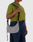Petit Sac Croissant Baggu Gingham Noir et Blanc - Ex - voto