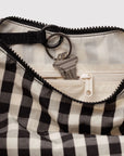 Petit Sac Croissant Baggu Gingham Noir et Crème - Ex-voto