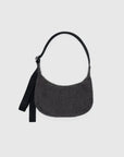 Petit Sac Croissant Baggu Washed Black Denim - Ex - voto