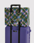 Petit Sac Nuage Carry - on Baggu Green Star Plaid - Ex - voto