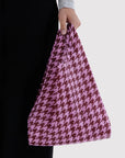 Petit Sac Réutilisable Baggu Pink Houndstooth - Ex-voto