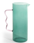 Pichet en Verre Turquoise Vague Large McGowan - Ex - voto