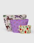 Pochettes Go - Ensemble de 3 - Painted Prairie Baggu - Ex - voto
