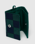 Porte - Feuille Snap Baggu Navy Green Check - Ex - voto