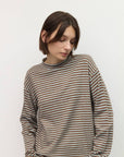 Pull Rayé Cierra Brun et Bleu All Row - Ex-voto