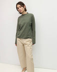 Pull Rayé Cierra Vert et Taupe All Row - Ex-voto