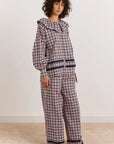 Pyjama 2 pièces Aletta Carreaux Cerise et Marines Damson Madder - Ex-voto