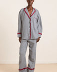 Pyjama 2 pièces Antonia Damson Madder Gingham Marine - Ex - voto