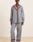 Pyjama 2 pièces Antonia Damson Madder Gingham Marine - Ex - voto