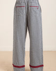 Pyjama 2 pièces Antonia Damson Madder Gingham Marine - Ex - voto