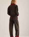 Pyjama 2 pièces Antonia Damson Madder Léopard - Ex - voto