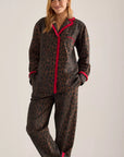 Pyjama 2 pièces Antonia Damson Madder Léopard - Ex - voto