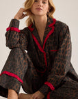 Pyjama 2 pièces Antonia Damson Madder Léopard - Ex - voto