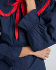 Pyjama 2 pièces Maria Marine et Rouge Damson Madder - Ex - voto