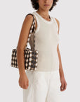 Sac Bowler Baggu Blurred Gingham Brown - Ex - voto