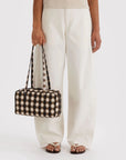 Sac Bowler Baggu Blurred Gingham Brown - Ex - voto