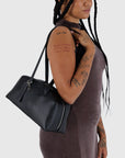 Sac Bowler Cuir Recyclé Baggu Noir - Ex - voto
