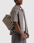 Sac Bowler Medium Baggu Blurred Gingham Brown - Ex - voto