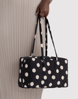 Sac Bowler Medium Baggu Noir à Pois Crèmes - Ex-voto