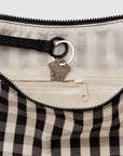 Sac Croissant Large Baggu Black and Cream Gingham - Ex-voto