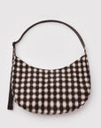 Sac Croissant Large Baggu Blurred Gingham Brown - Ex - voto