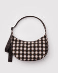 Sac Croissant Medium Baggu Blurred Gingham Brown - Ex - voto