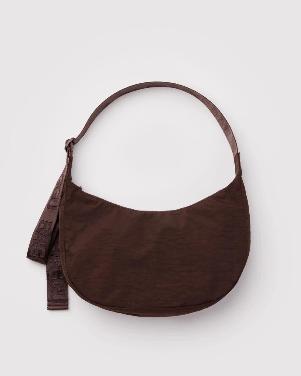 BAGGU ダークブラウン ショルダーバッグ S Baggu Coffee Medium Crescent Bag – Ex-voto