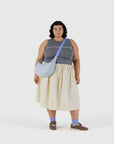 Sac Croissant Medium Baggu Gingham Bleu Clair - Ex - voto