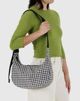 Sac Croissant Medium Baggu Gingham Noir et Blanc - Ex - voto