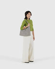 Sac d'Épaule Nylon Baggu Gingham Noir et Blanc - Ex - voto