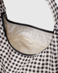 Sac d'Épaule Nylon Baggu Gingham Noir et Blanc - Ex - voto