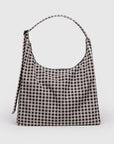 Sac d'Épaule Nylon Baggu Gingham Noir et Blanc - Ex - voto