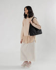 Sac d'Épaule Nylon Baggu Noir - Ex - voto