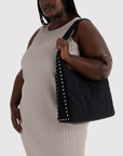 Sac d'Épaule Nylon Baggu Noir Studs - Ex-voto