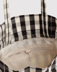Sac Drawstring Baggu Black and Cream Gingham - Ex-voto