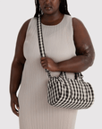 Sac Duffle Baggu Gingham Noir et Crème - Ex-voto