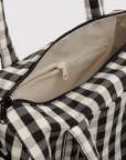 Sac Duffle Baggu Gingham Noir et Crème - Ex-voto