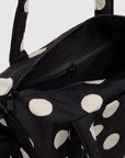 Sac Duffle Baggu Noir à Pois Crèmes - Ex-voto