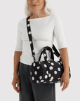 Sac Duffle Baggu Noir à Pois Crèmes - Ex-voto