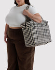 Sac Nuage Carry-on Baggu Black and Cream Gingham - Ex-voto