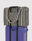 Sac Nuage Carry-on Baggu Black and Cream Gingham - Ex-voto