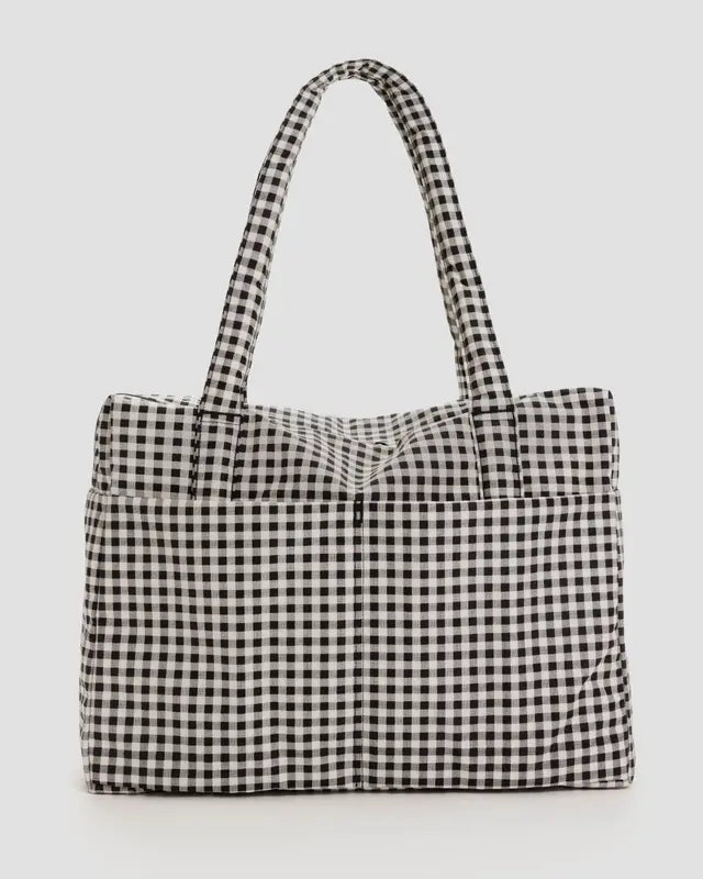 Sac Nuage Carry - on Baggu Gingham Noir et Blanc - Ex - voto