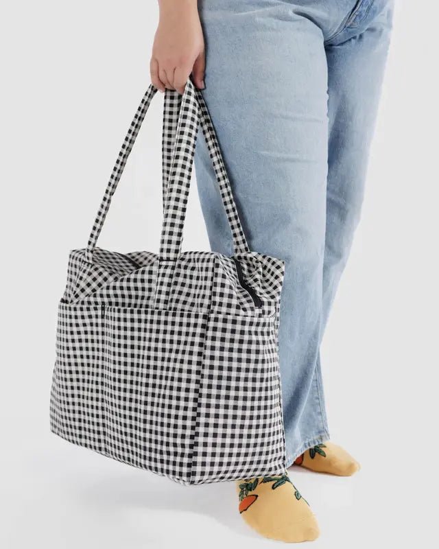 Sac Nuage Carry - on Baggu Gingham Noir et Blanc - Ex - voto