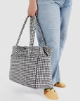 Sac Nuage Carry - on Baggu Gingham Noir et Blanc - Ex - voto