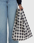 Sac Réutilisable Standard Baggu Black and White Big Check - Ex - voto